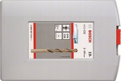 Set shirbërsa metali Bosch HSS Co Pro Box, 19 copë, 1–10 mm, në kasetë plastike