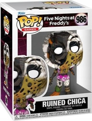 Figurë vinili Funko Pop Games Five Nights at Freddy's Ruined Chica, për koleksion, shumëngjyrëshe