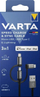 Kabllo karikimi Varta 57937, 3 në 1 Lightning Micro USB USB C, 2m, e zezë