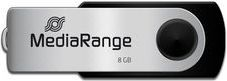 USB MediaRange MR908, 8 GB, e zezë / e argjendtë