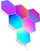 Llamba dekorative Tracer Ambience Smart Hexagon, set me 6 panele, RGB, shumëngjyrëshe
