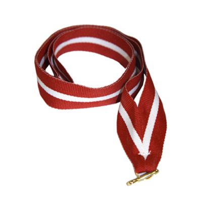 Shirit medalje Victoria Sport Latvia, 22 mm, kuq e bardhë