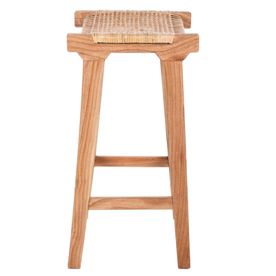 Stol mesatar druri mindi & ulëse rattan 40×35×66 cm (HM9382.11)