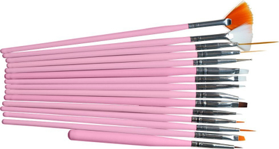 Set furçash manikyri Sunone Professional, 15 copë, rozë