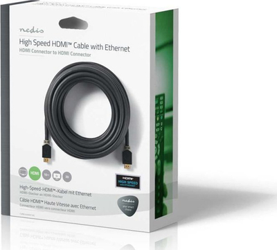Kabllo HDMI Nedis High Speed, 10m, 4K 60Hz, ngjyrë antracit