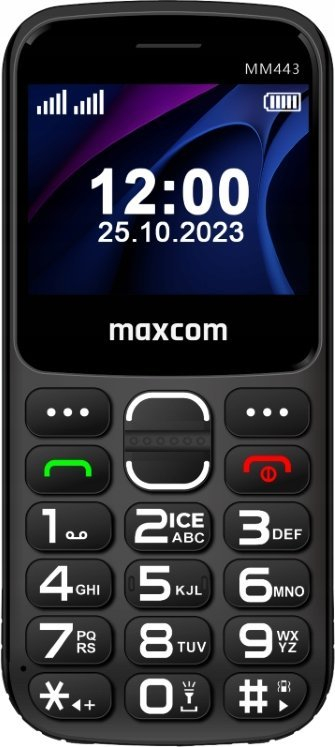Телефон Maxcom MM 443, 4G, Dual SIM, црн