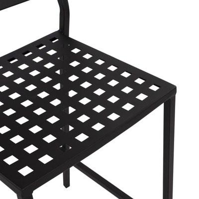 Stol Olympias metalik i zi 47×58×111 cm (HM5528.01), zezë