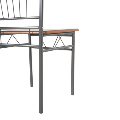 Set ngrënieje 5-pjesësh Peary 110x60x74Hcm (HM9416.12), argjendtë