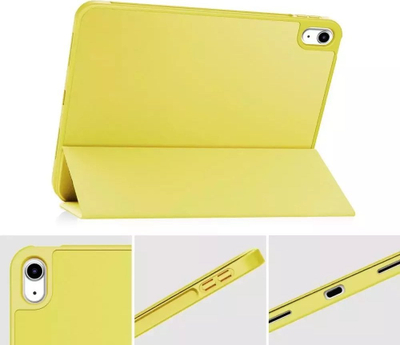 Këllëf tableti 4kom.pl SC Pen për Apple iPad 10.9 2022, silikoni, me mbajtëse stylusi, i verdhë
