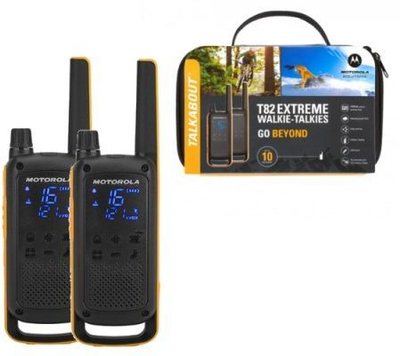 Radiomarrëse Motorola TLKR T82,set prej dy, të verdha,
