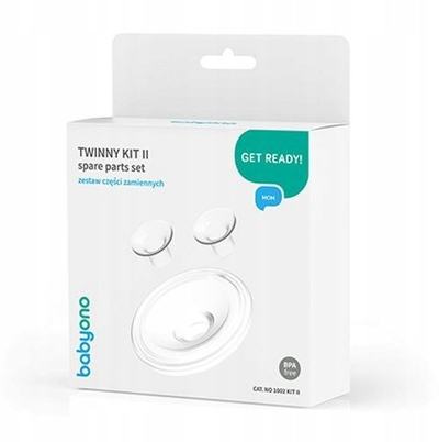 Сет резервни делови за пумпа за гради BabyOno Twinny Kit II, 3 парчиња, без BPA