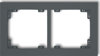 Kornizë dyshe plastike Karlik Deco Universal 28DR-2, grafit mat