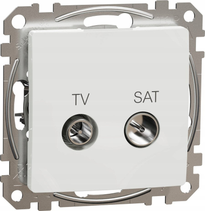 Prizë fundore TV SAT Schneider Sedna Design, 4dB, e bardhë