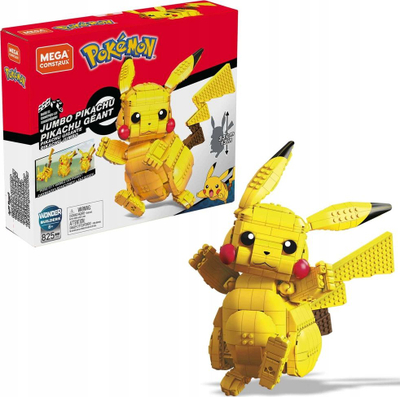 Set ndërtimi Mega Bloks Pokémon Pikachu FVK81, 30 cm, mbi 800 pjesë, shumëngjyrësh
