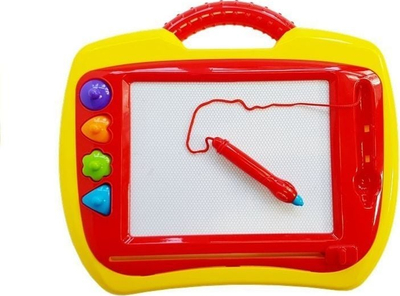 Tabllo magnetike për vizatim LEAN Toys, me vula, me ngjyra