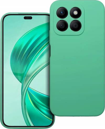 Mbulesë telefoni Honor X8b, silikoni, me mikrofibër, jeshile