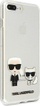 Mbulesë telefoni Karl Lagerfeld Karl &amp; Choupette për iPhone 8 Plus / 7 Plus, transparente