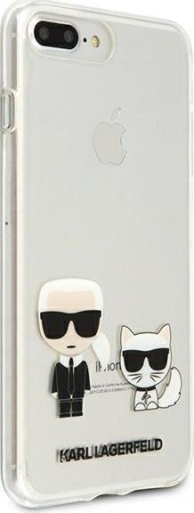 Mbulesë telefoni Karl Lagerfeld Karl &amp; Choupette për iPhone 8 Plus / 7 Plus, transparente