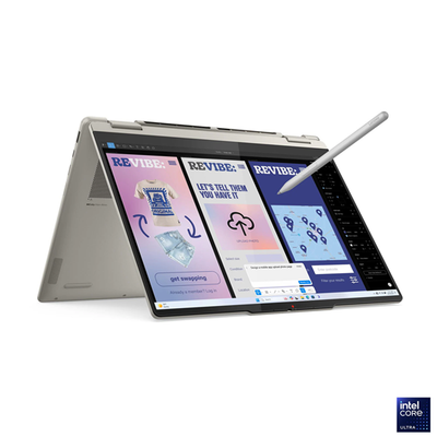 Laptop Lenovo NB Yoga 7 2-in-1 14ILL10, 14", Intel Core Ultra 7 258V(8C,4.8GHz,12MB), 2.8K WQXGA+(2880x1800), Multi-Touch, 32GB LPDDR5x-8533, 1TB SSD M.2 2242 PCIe 4.0x4 NVMe, Intel Arc Graphics 140V, Seashell