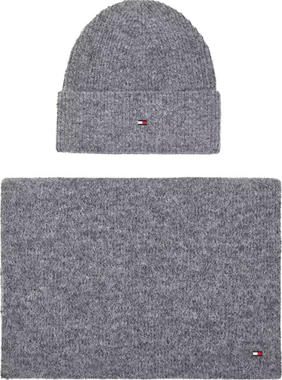 Set Kapele dhe shall për femra Tommy Hilfiger, të hirta