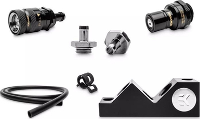 Kit ftohje me ujë EK Water Blocks EK-Pro GPU Quick Disconnect, G1/4, tub ZMT, i zi