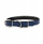 Qafore qeni Barry King, lëkurë natyrale, 16mm 45cm, blu navy dhe e zezë