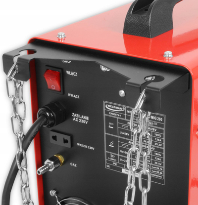 Aparat saldimi Weldman Micro MIG 200, MIG MAG MMA, inverter IGBT, i kuq