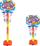 Set basketbolli LeanToys, gjatësi 120 cm, me top edhe pompë, shumëngjyrësh