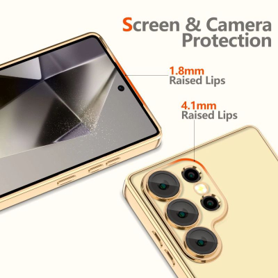 Mbulesë telefoni Tech-Protect MagFlex MagSafe për Samsung S25 Ultra, magnetike, transparente, ngjyrë ari