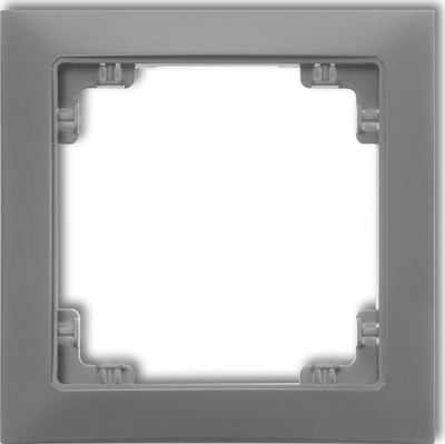 Kornizë elektrike Karlik Frame Deco Soft 27DRSO-1, njëfishe, plastike, gri mat
