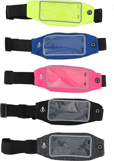 Çantë mesi sportive Dunlop, për telefon, që s’e merr uji, jeshile fluo