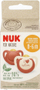 Biberon NUK For Nature, latex, 0–6 mujsh, set 2 copë, i kuq e bardhë