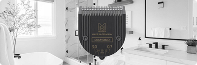 Kokë prerëse Moser Diamond, 0.7–3 mm, për makinë qethje, e zezë