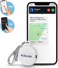 Buton emergjent Plegium Smart Emergency Button, alarm inteligjent, me varëse çelësash, i bardhë