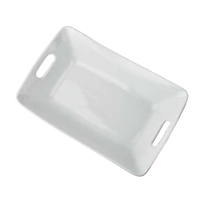 Pjatancë porcelani BASIC, 32x21x8 cm, e bardhë