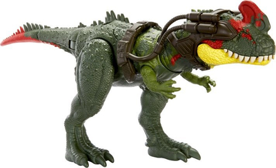 Lodër dinosauri Mattel Jurassic World Gigantic Trackers Sinotyrannus, figurë e madhe, shumëngjyrëshe