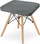 Tabure Oskar Stool WERK, material gri, këmbë natyrale druri