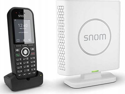 Bаза DECT Snom M400, до 10 паралелни повици, VoIP PBX, бела