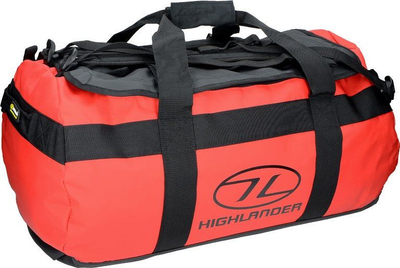 Çantë udhëtimi Highlander Lomond 65, 65L, PVC që s’e kap uji, e kuqe