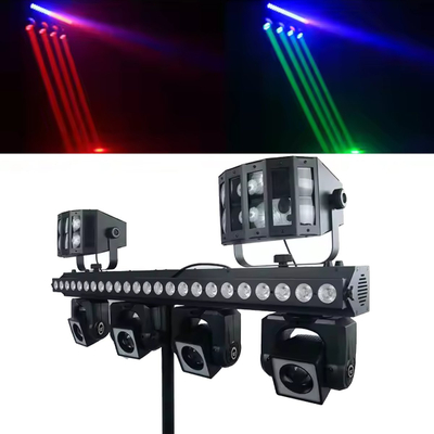 Сет осветлување Light4Me MT BAR 3, 4x40W RGBW ЛЕД, движечки глава wash derby, со статив