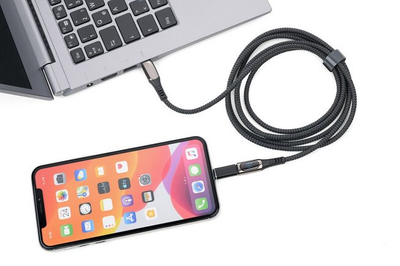 Kabëll karikimi Troika SPEEDY XL, USB C 2m, 100W, i zi