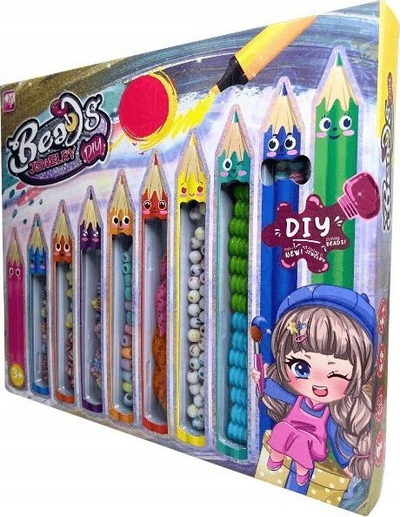 Set rruazash MZ Import Bead Set 338-1043 10154, kreativ, shumëngjyrësh