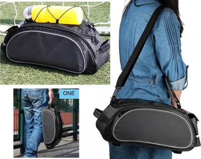 Çantë bagazhi për biçikletë Rear Pannier, 15L, poliestër i papërshkueshëm nga uji, e zezë