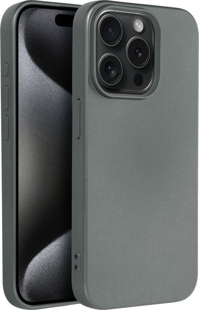 Kapak telefoni OEM Metallic Case për iPhone 15 Pro, mbrojtës, gri