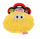 Плюш играчка за кучиња ПЕТ НОВА PLU-MOPPYBALL, 11cm, со звук, жолта