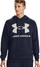 Bluza me kapuç Under Armour Rival Fleece Big Logo HD për burra, me logo të madhe, blu e errët