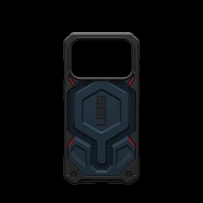 Kapak telefoni UAG Monarch Pro për iPhone 17 Pro, MagSafe, Kevlar, blu Mallard