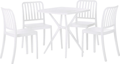 Set tavoline kopshti SERSALE, 4 persona, plastikë, i bardhë