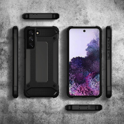 Mbulesë mbrojtëse Armor Case për Samsung Galaxy S22, që s’e ha sharra nga goditjet, e zezë