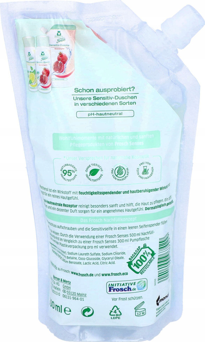 Sapun i lëngshëm Frosch Sensitive, 500 ml, pa aromë